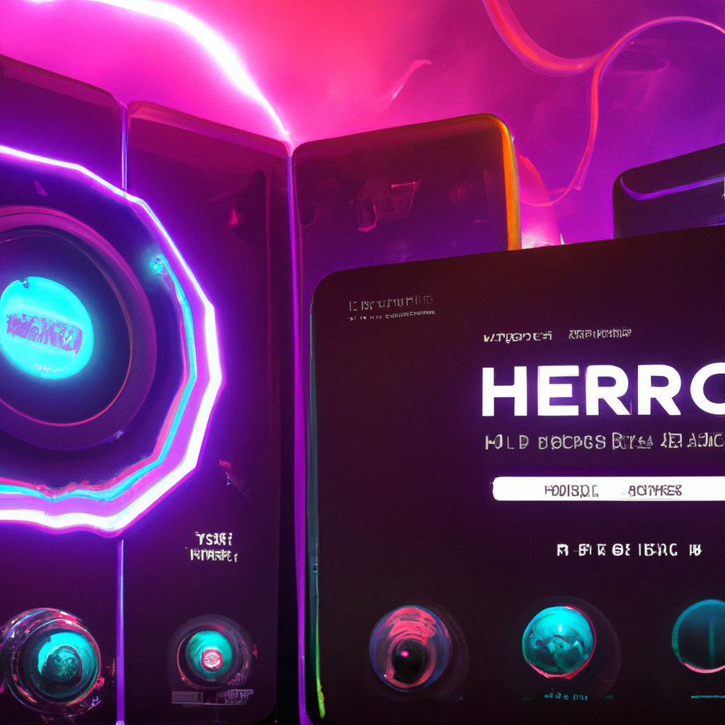 ArcadeForge hero: neon arcade with players and HUD overlay